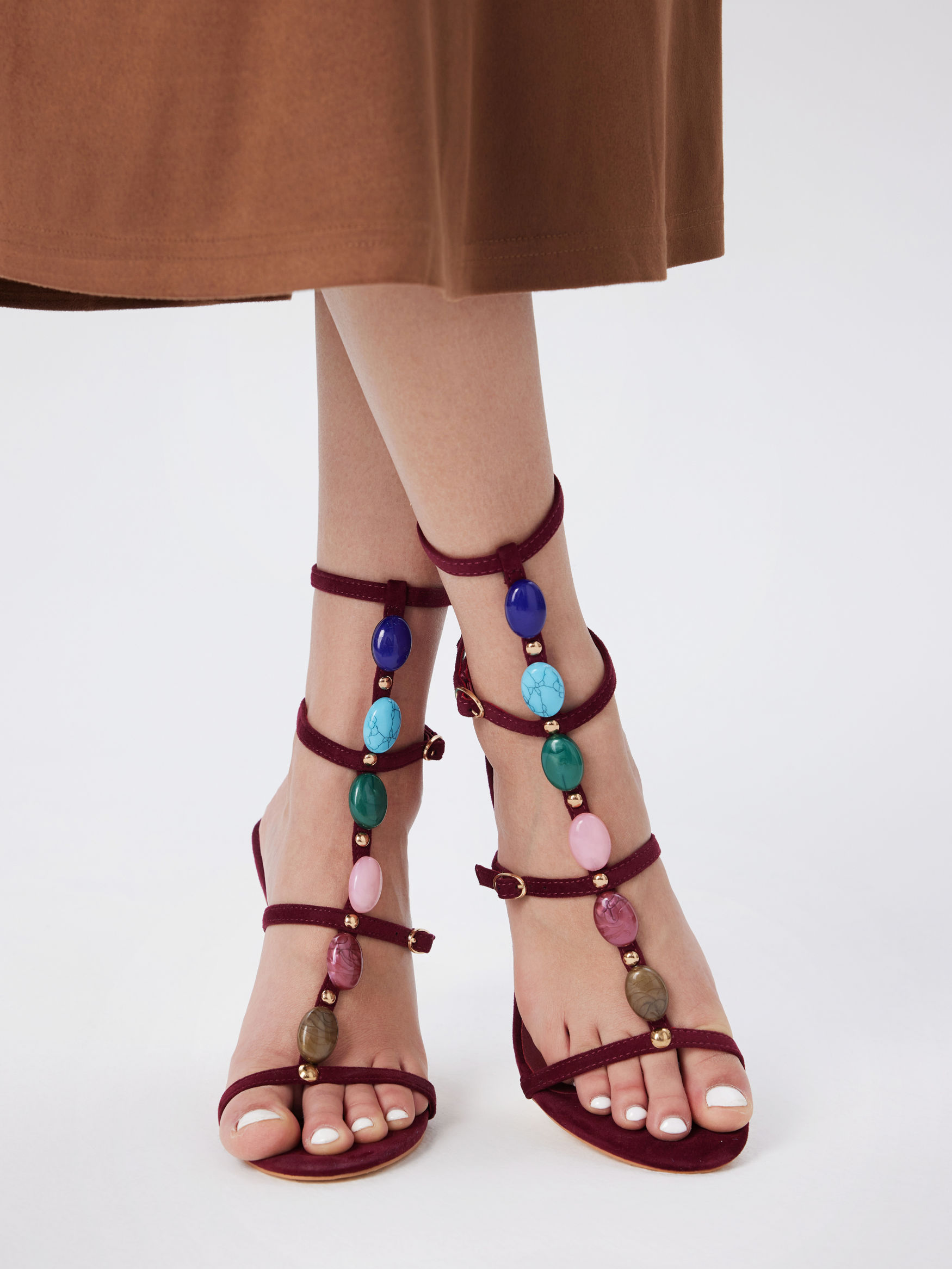 Rianna -  Sandales rouge bordeaux