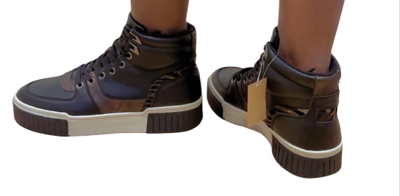 Rita - Basket Femme Montante NOIR