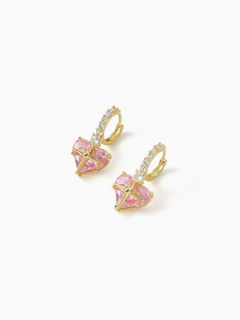 Love -  Boucles d'oreilles rose pâle
