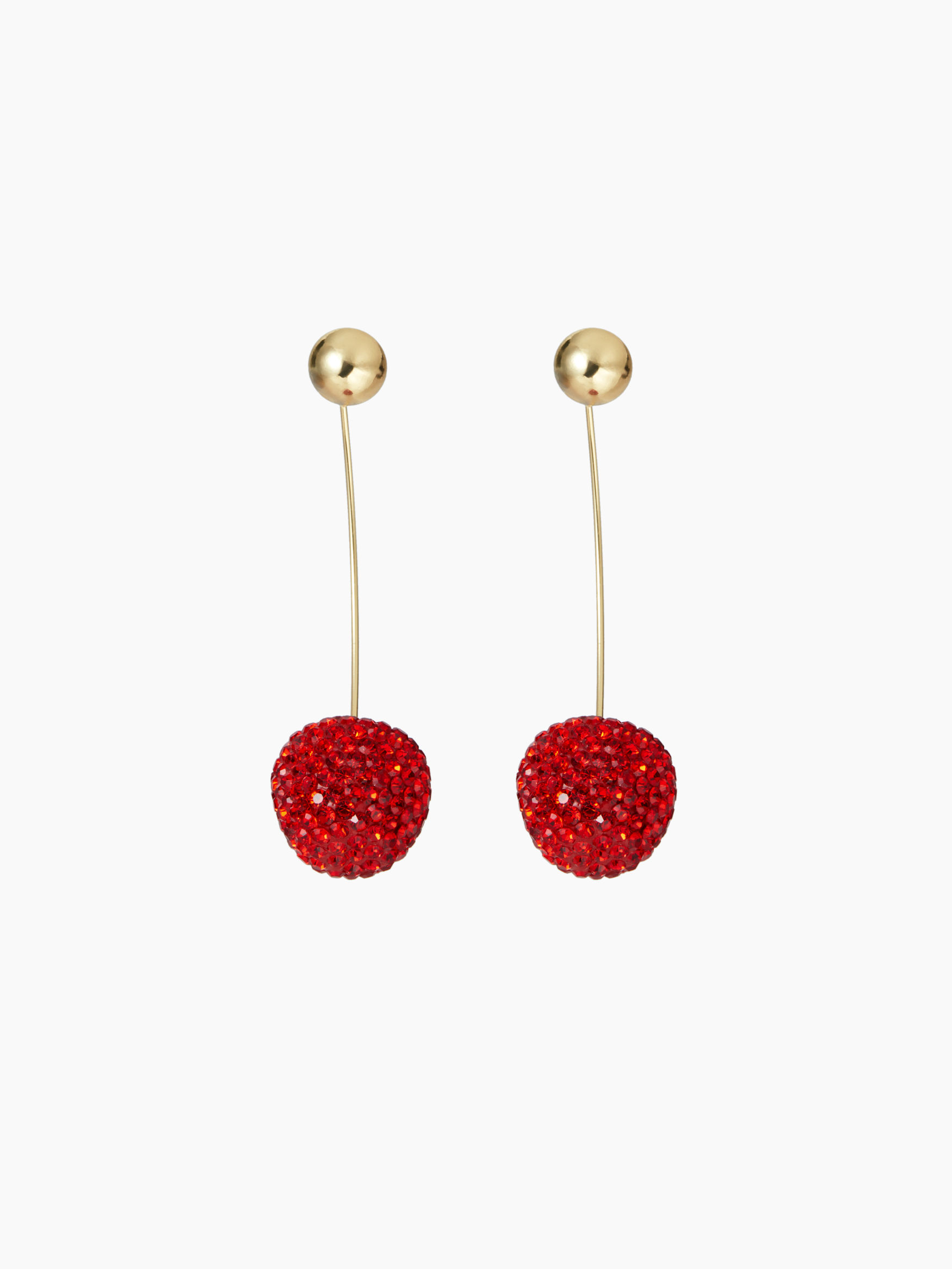 Andréa -  Boucles d'oreilles rouge