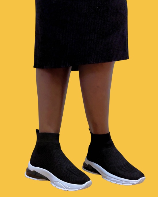 Anaïs - Basket Femme Montante NOIR