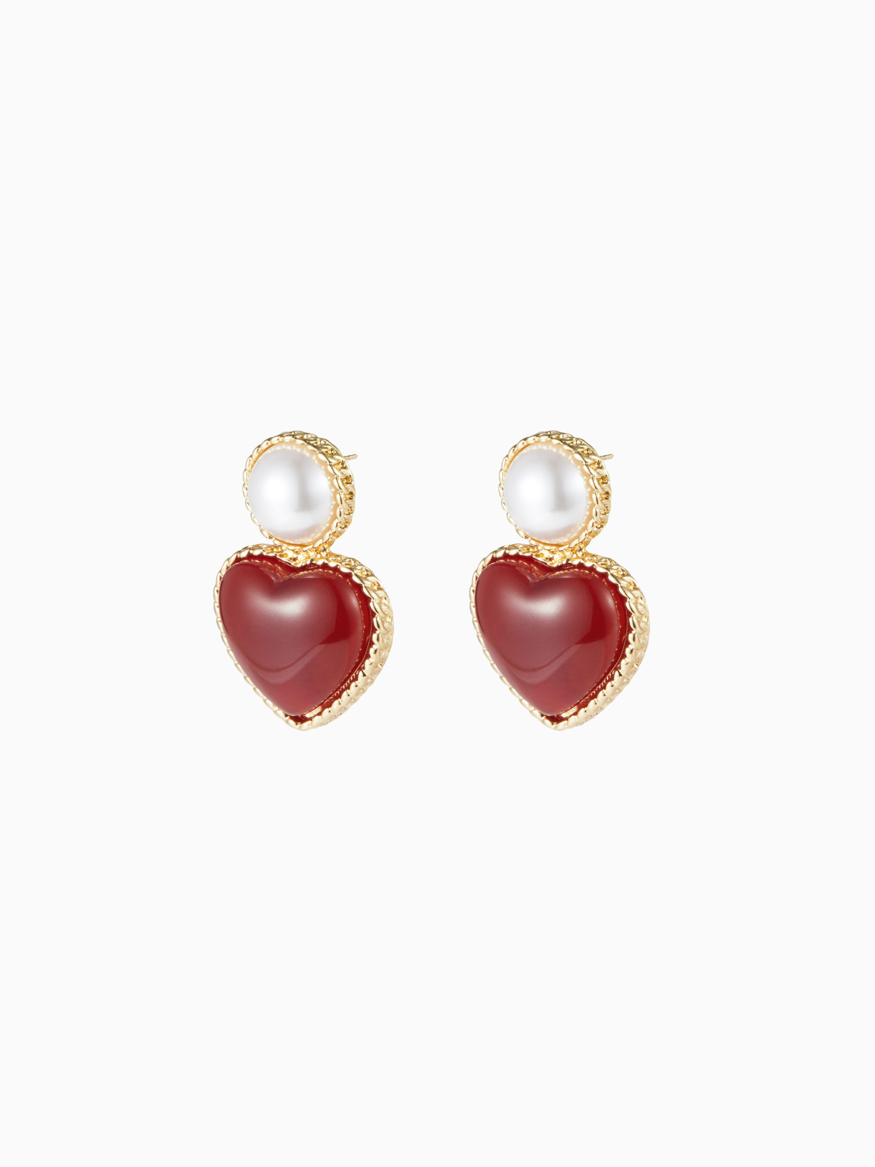 sokhou - Boucles d'oreilles rouge